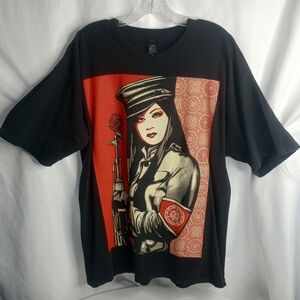 *Obey Men's Black T-shirt Size XL